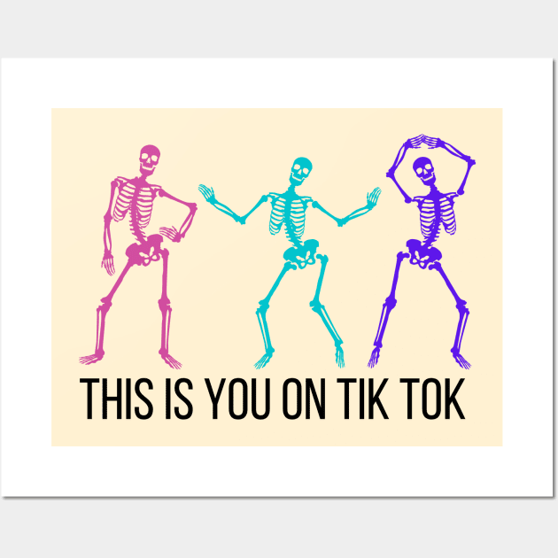 Skeleton Tik Tok Dance Wall Art by AlmostMaybeNever